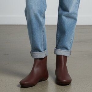 Camper | Shoes | Human Energy Camper Beetle Red Suede Ankle Boots